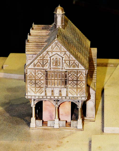 The model of the Grange at Leominster shows the much decorated surfaces of the building. The bronze casting is still in its orginal state and needs some work to finish it.